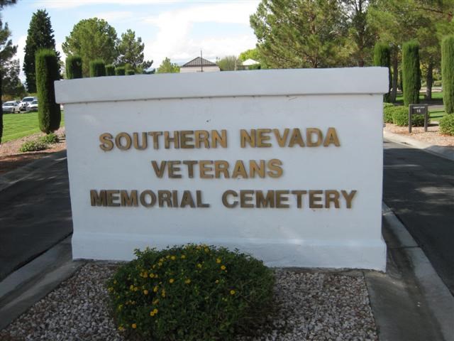 Southern Nevada Veterans Memorial Cemetery signage